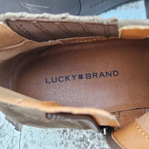 Lucky Brand Women Boat Shoes Brown Leather High Top Shoes Size 8.5M 39EU - Picture 9 of 9